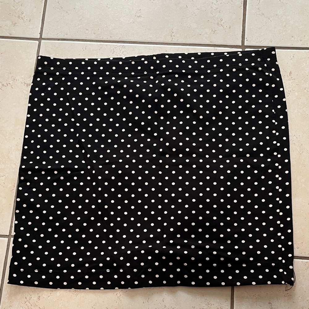 H&M Black and White Polka Dot mini Skirt